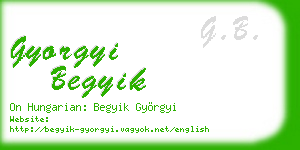 gyorgyi begyik business card