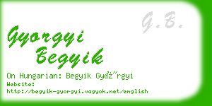 gyorgyi begyik business card